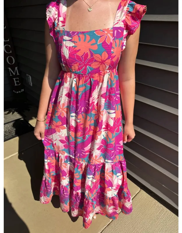 Tropic Like Its Hot Midi Dress