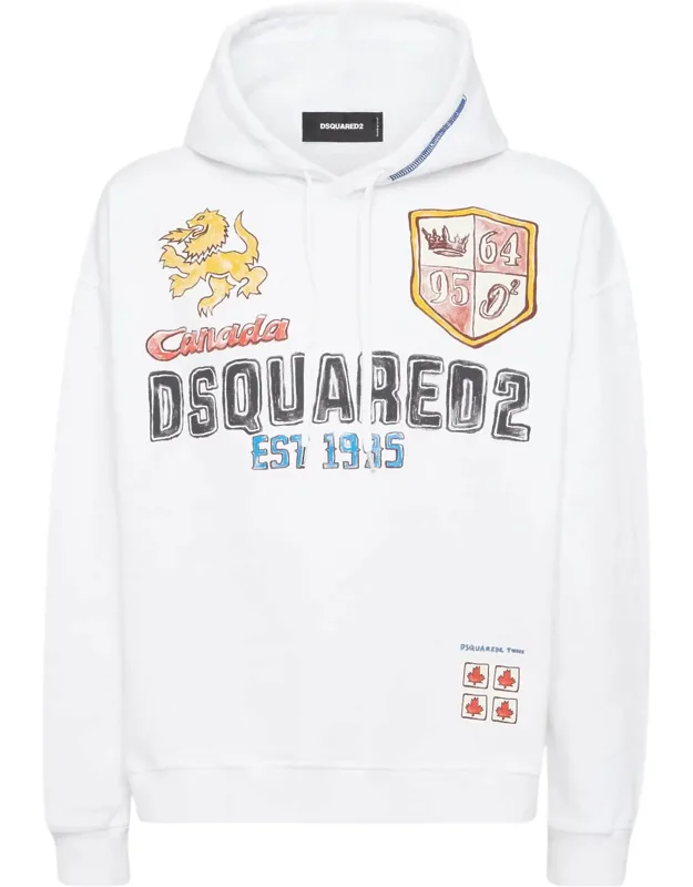 Hand-drawn Graphic Printed Hoodie