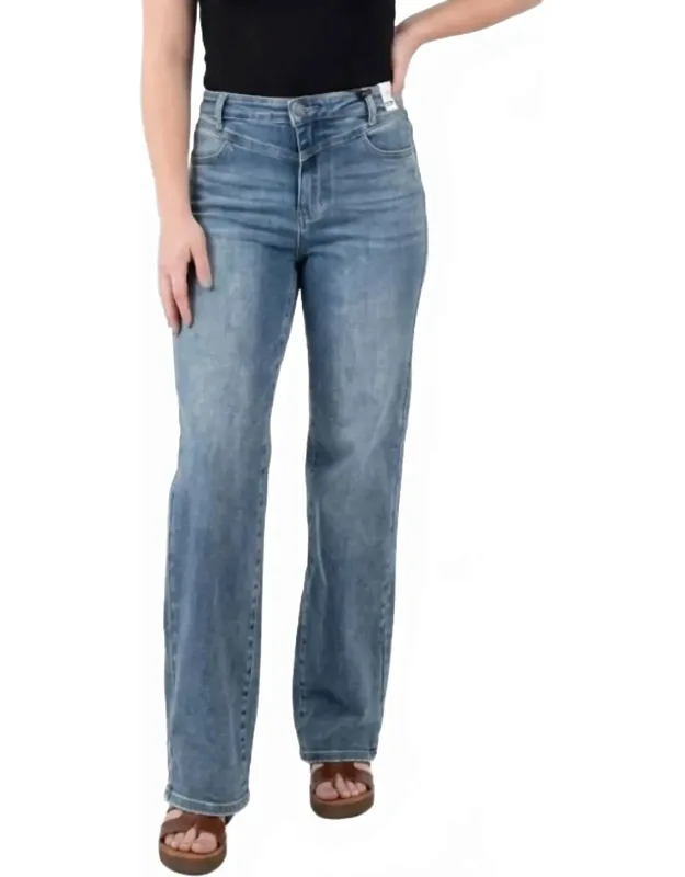 High Waist Retro Wide Leg Jeans