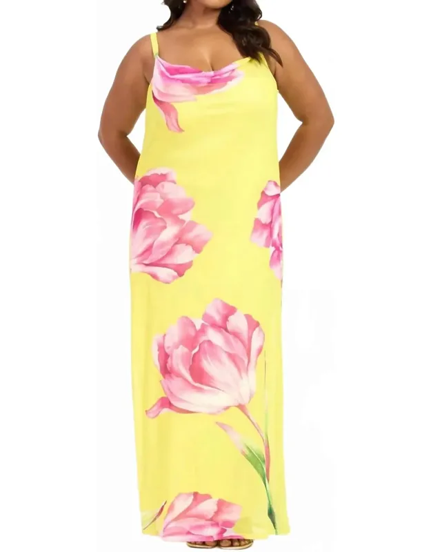 Statement Floral Strappy Maxi Dress