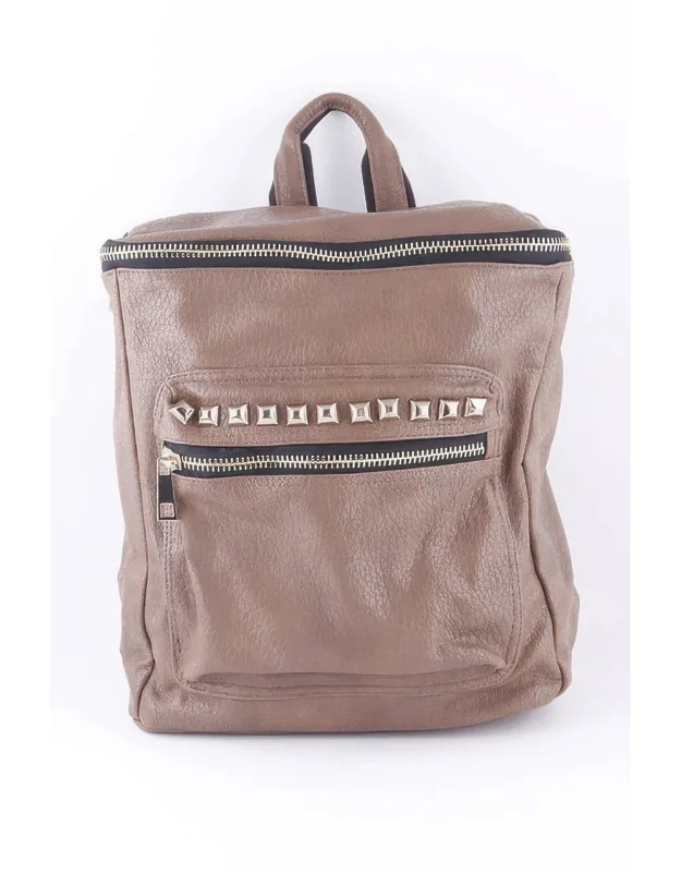 Studded Faux Leather Backpack