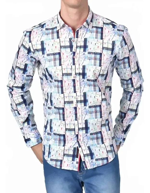 Umbrella And Plaid Button Down Shirt