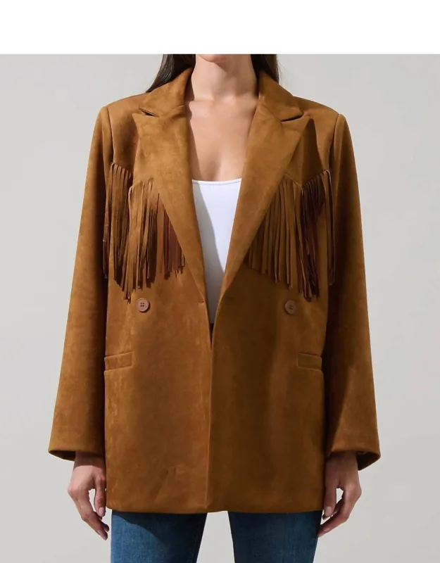 Rufina Fringe Collared Jacket