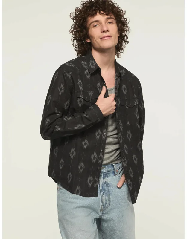 Linen Long Sleeve Western Shirt