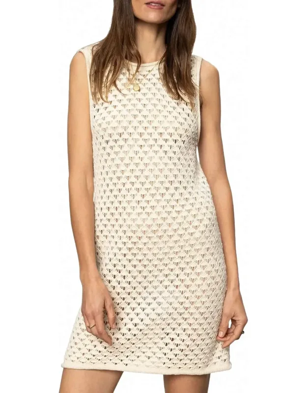 Summer Shell Open-stitch Mini Dress