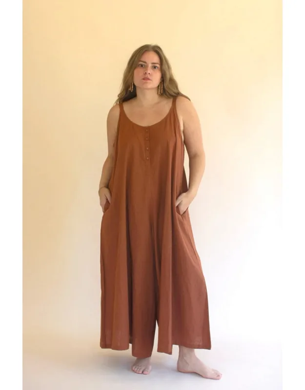 Adjustable Strap Flowy Jumper With Button Detail