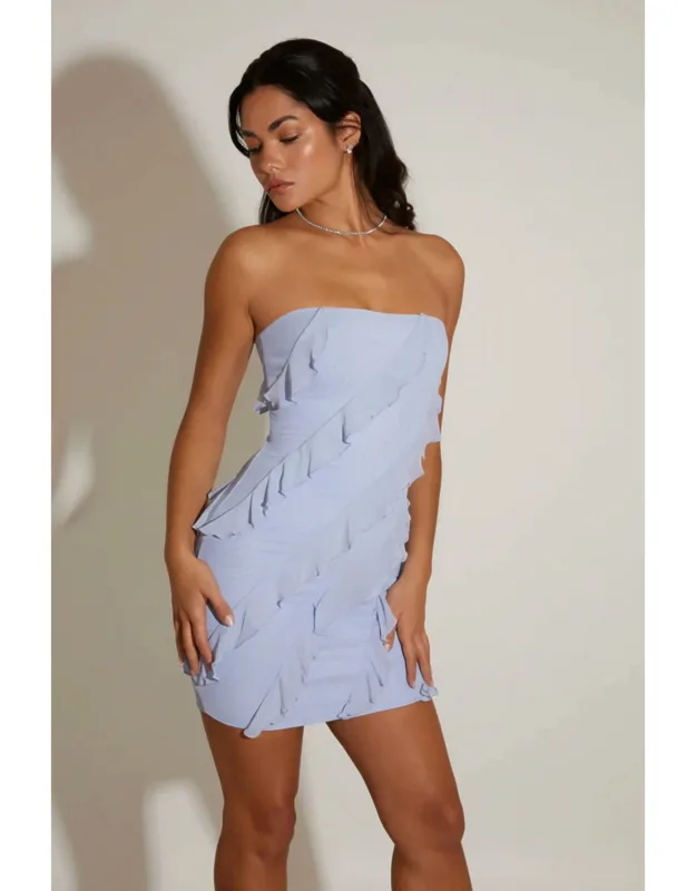 Ruffle Detail Mini Dress