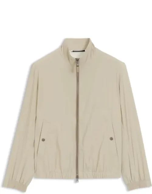 Water-repellent Zippered Jacket With Two-way Stretch
