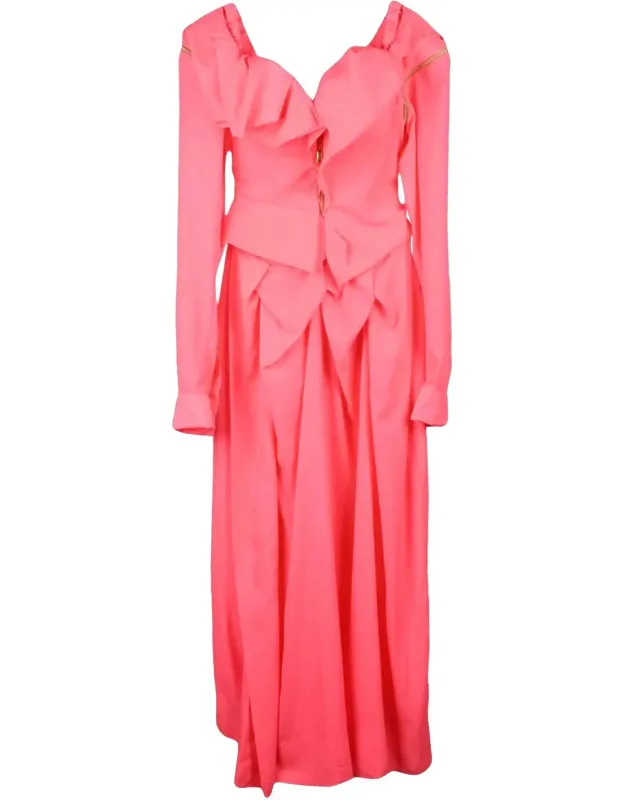 Asymmetric Design Midi Dress