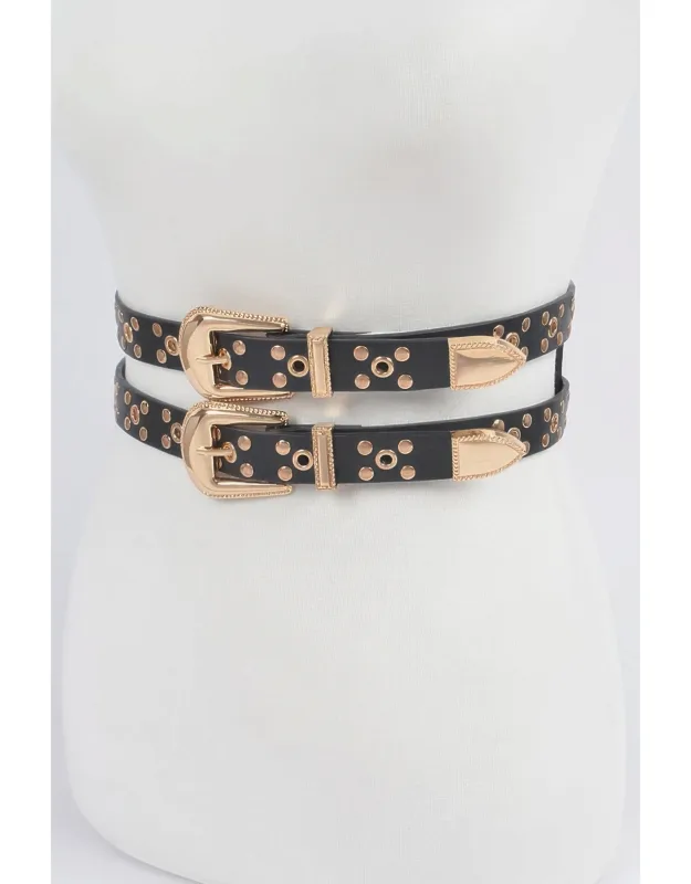Studded Two In One Waist Belt