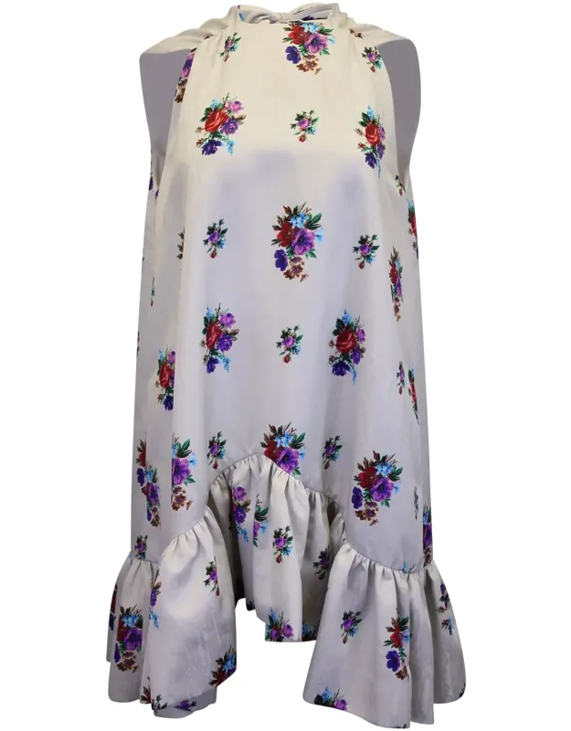 Ruffled Floral Mini Dress