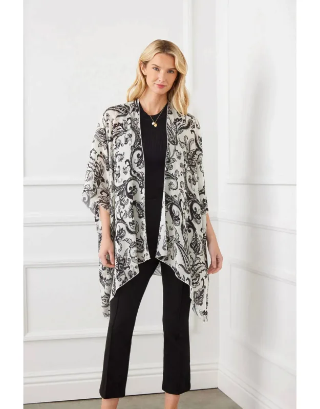 Open Front Paisley Jacket