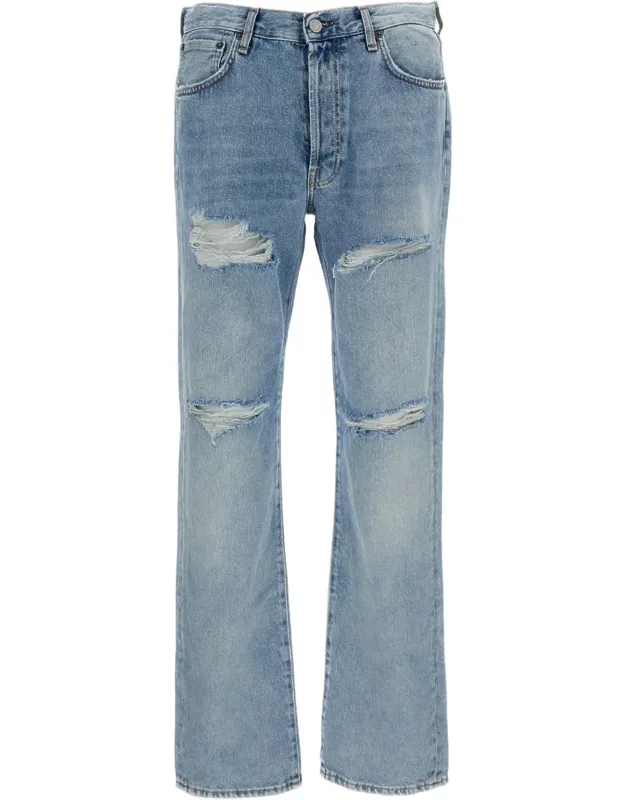 Relaxed Fit Distressed Jeans