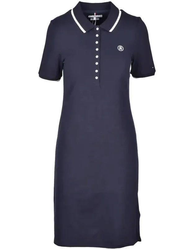 Contrast Polo Dress