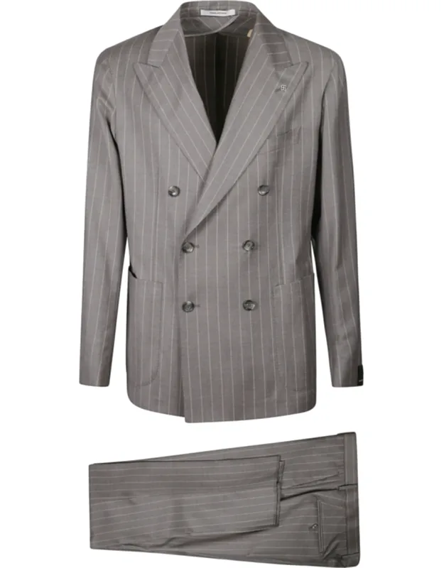 Pinstripe Double-breasted Suit