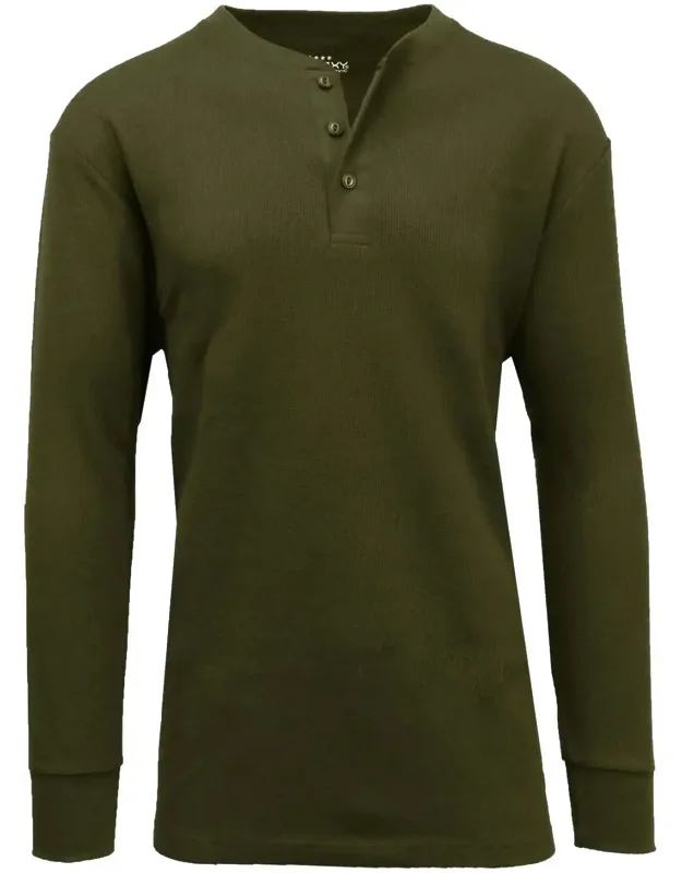 Long Sleeve Thermal Henley Shirt