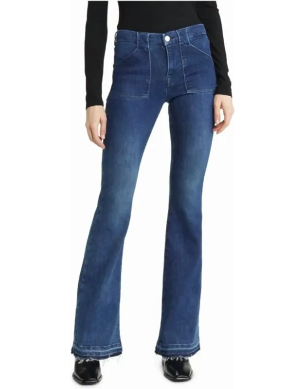 Trapunto High Flare Jeans