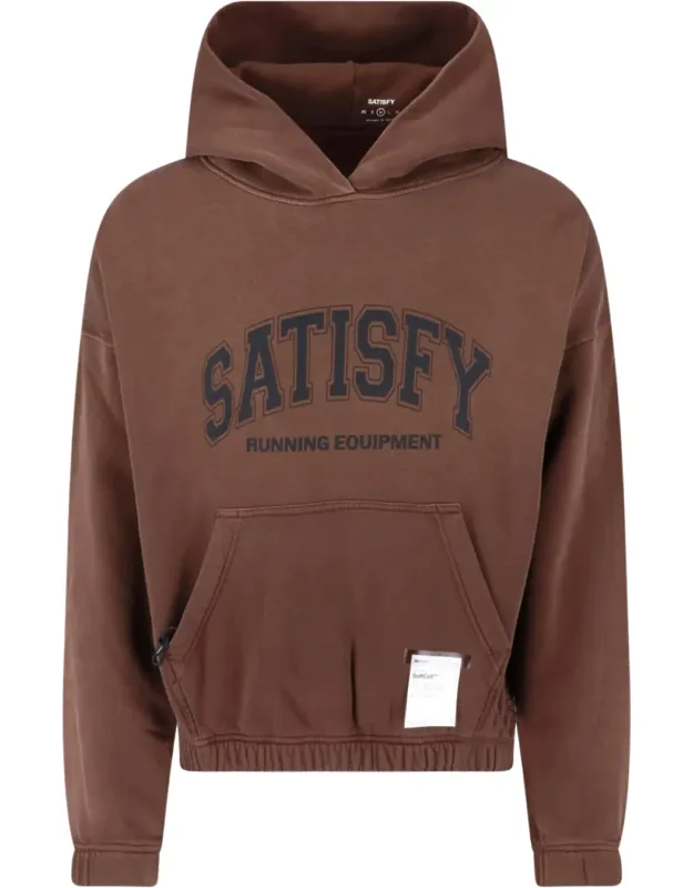 Cropped Hoodie With Kangaroo Pocket And Zipper Detail