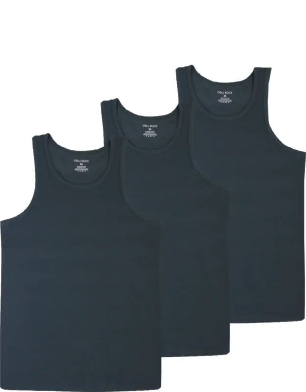 Micro Waffle Knit Heavyweight Sleeveless Tank Top - 3 Pack