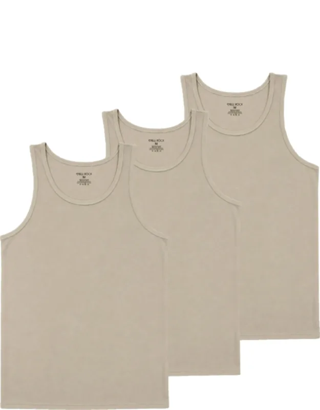 Micro Waffle Knit Heavyweight Sleeveless Tank Top - 3 Pack