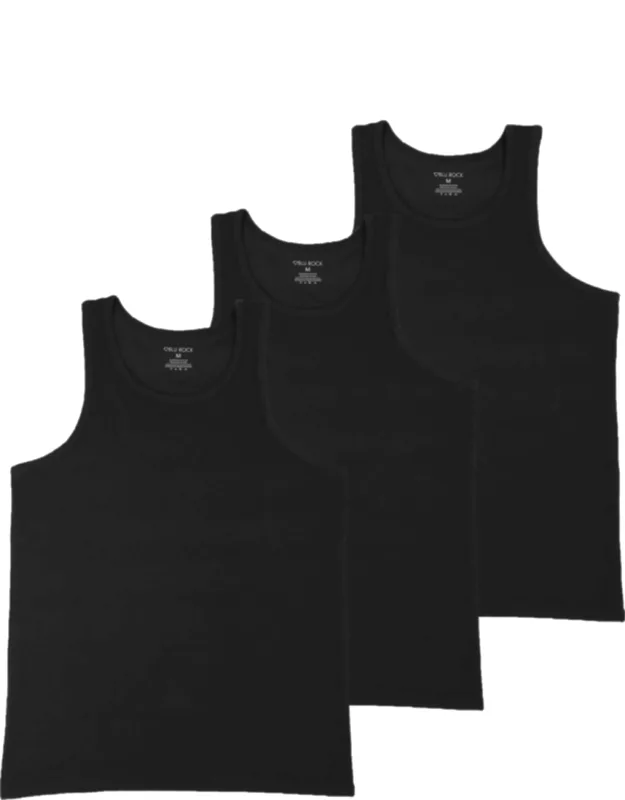 Micro Waffle Knit Heavyweight Sleeveless Tank Top - 3 Pack
