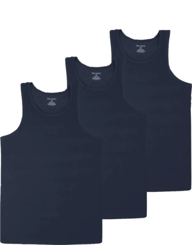 Micro Waffle Knit Heavyweight Sleeveless Tank Top - 3 Pack