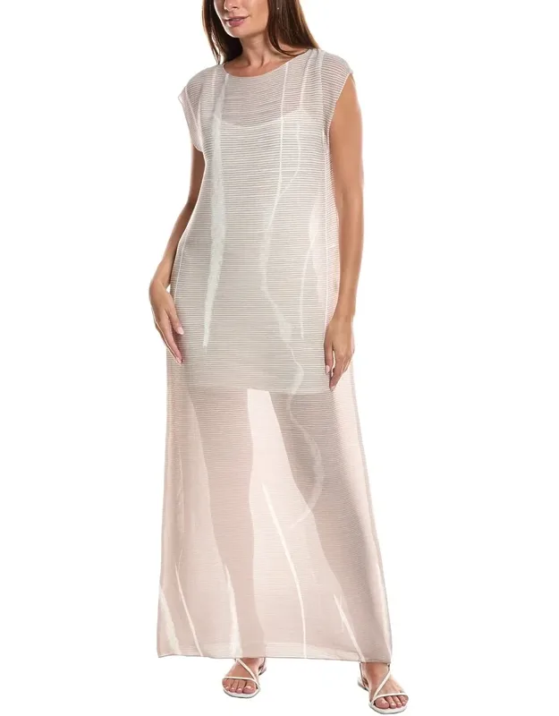 Printed Plisse Dress