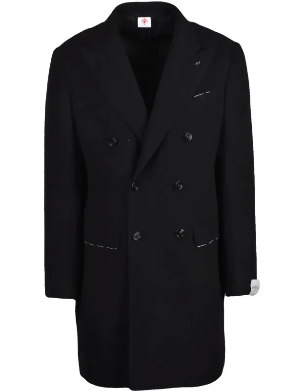 Virgin Wool Double-breasted Coat