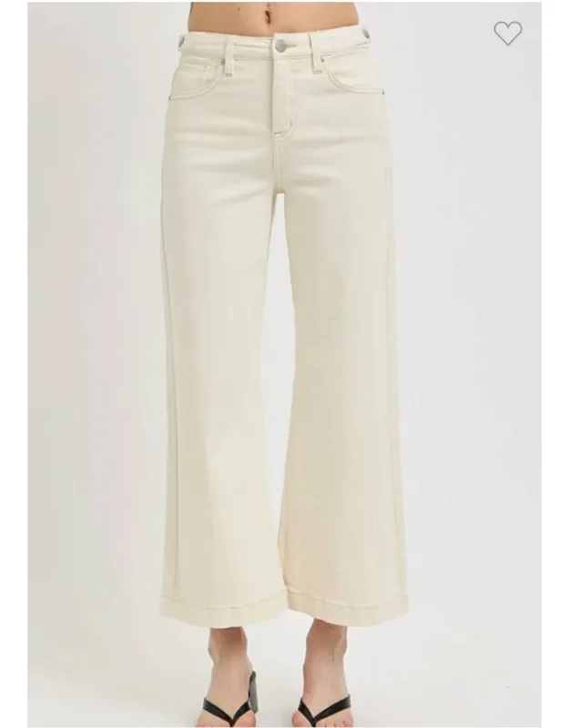 Dune High Rise Crop Wide Leg Denim Jeans