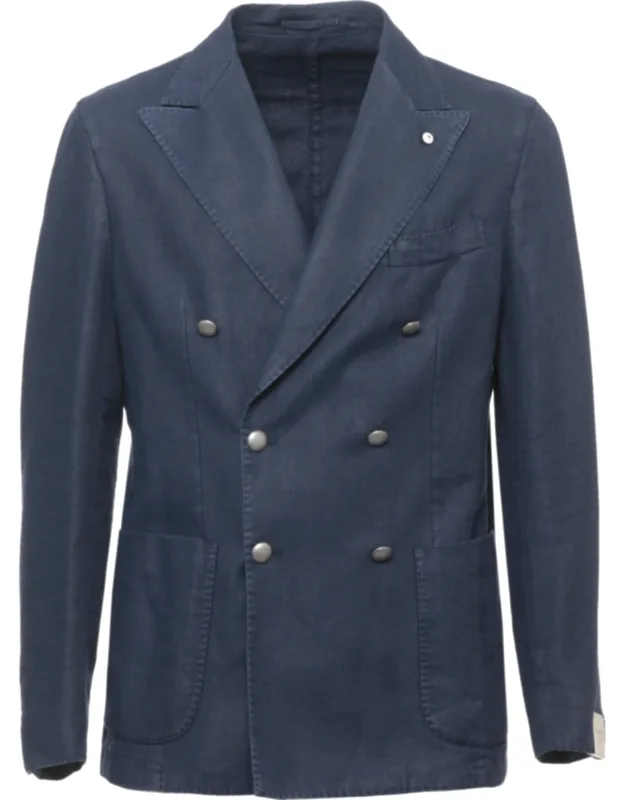 Herringbone Double-breasted Blazer