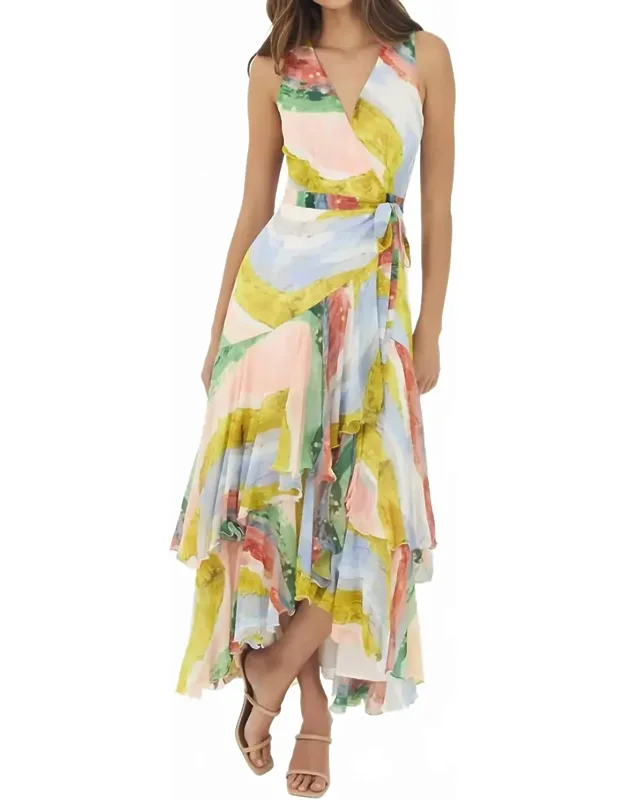 Sleeveless Maxi Wrap Dress