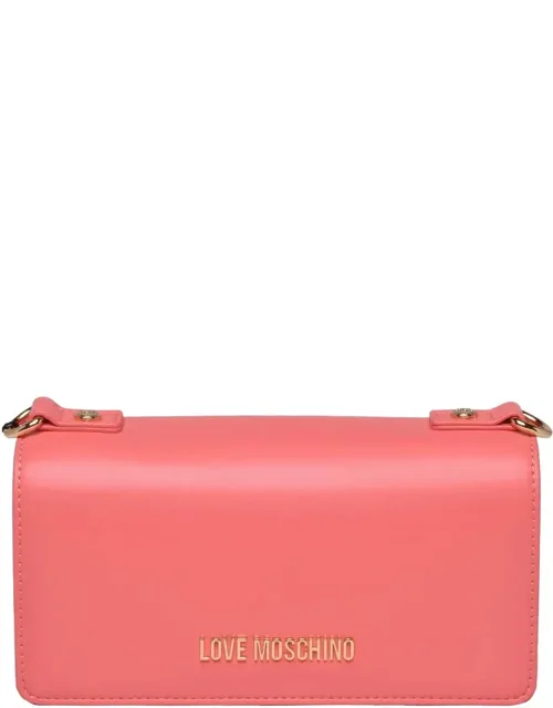 Shoulder Bag With Clip Closure And Gold-tone Hardware