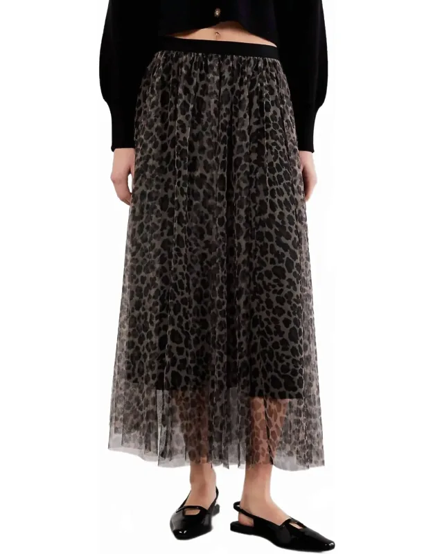 Leopard Tulle Skirt