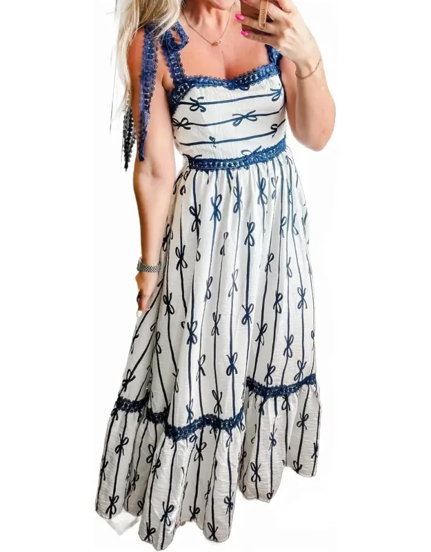 Midnight Bow Maxi Dress