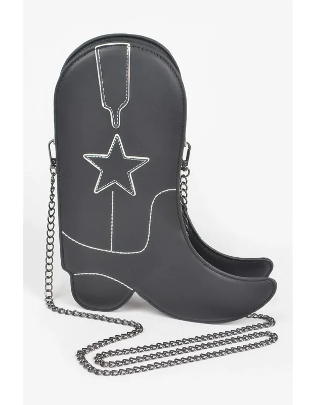 Cowboy Boots Crossbody Chain Bag