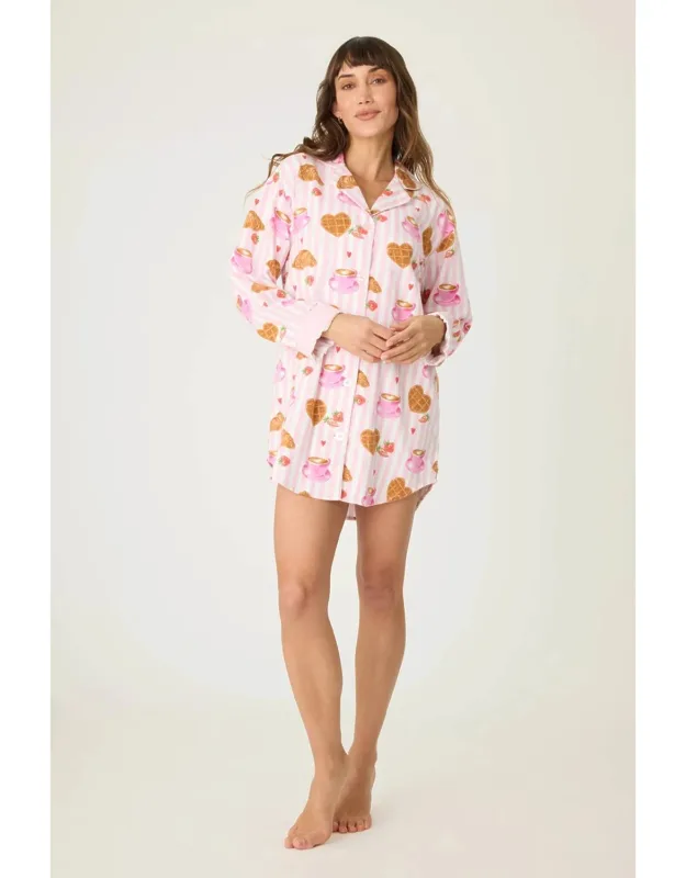 Brunch Club Flannel Night Shirt