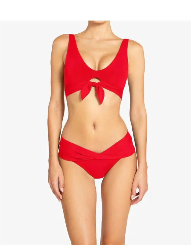 Knot Bikini Top & Twist Bikini Bottom Set