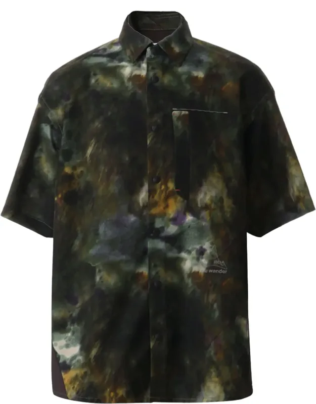 Abstract Print Nylon Shirt