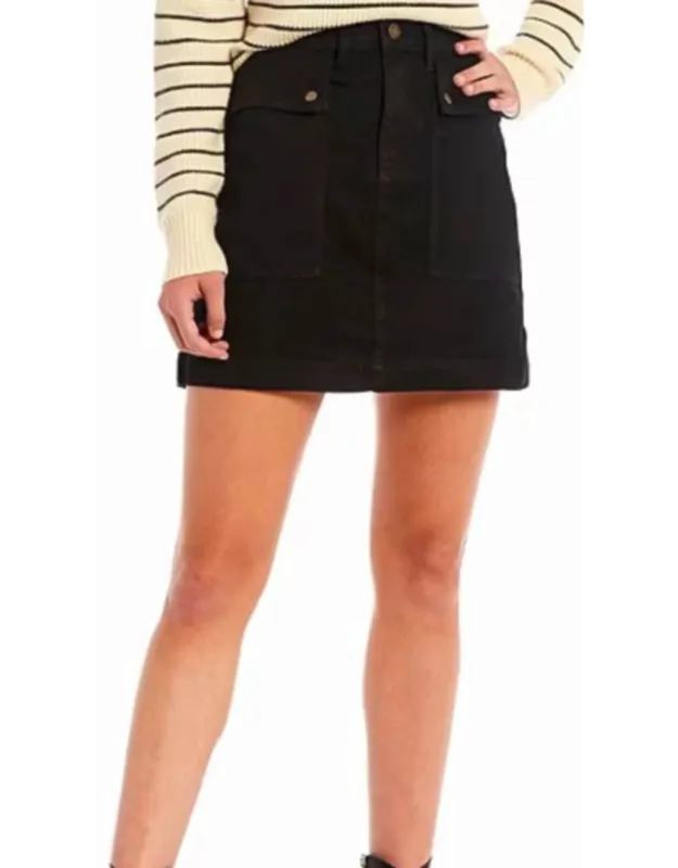 Denim Cargo Skirt