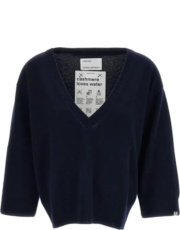 Pearl Cashmere V-neck Sweater