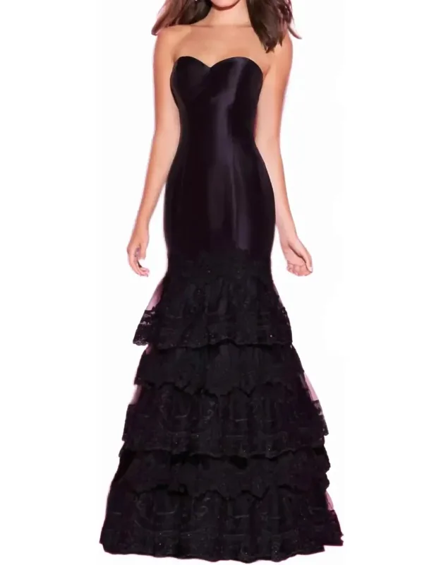 Lace Ruffle Bottom Dress