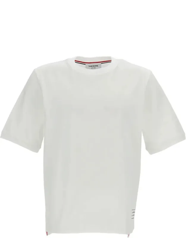 Ottoman Stitch T-shirt With Grosgrain Details