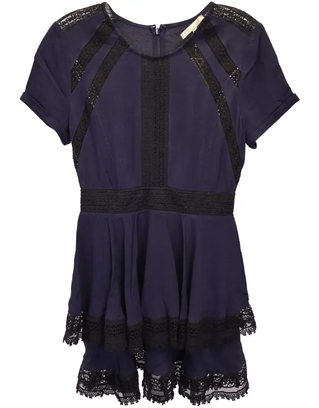 Raglia Tiered Lace-inset Dress