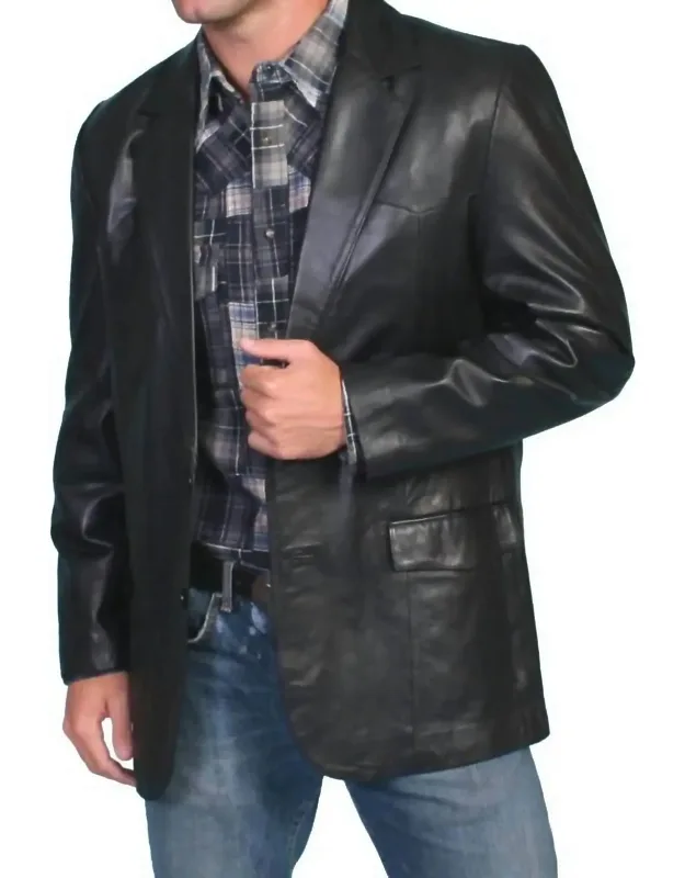 Lambskin Leather Western Blazer