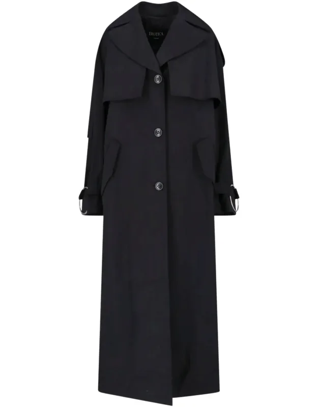 Cotton-blend Canvas Trench Coat