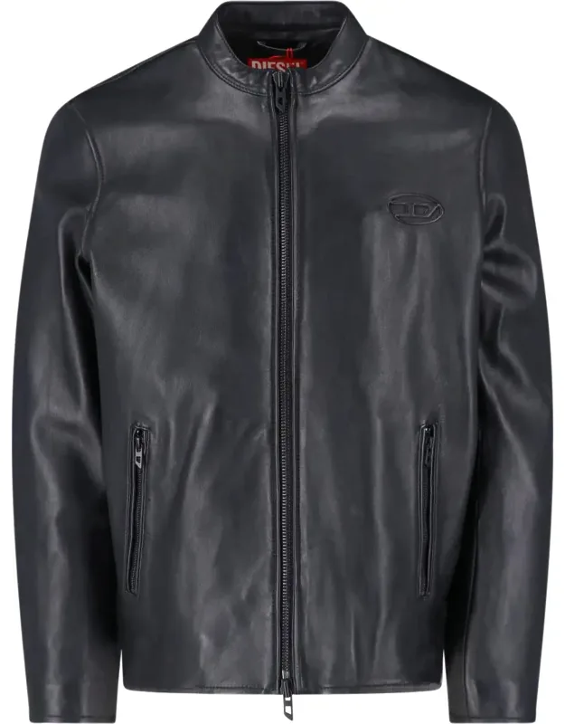 Lambskin Oval D Leather Jacket