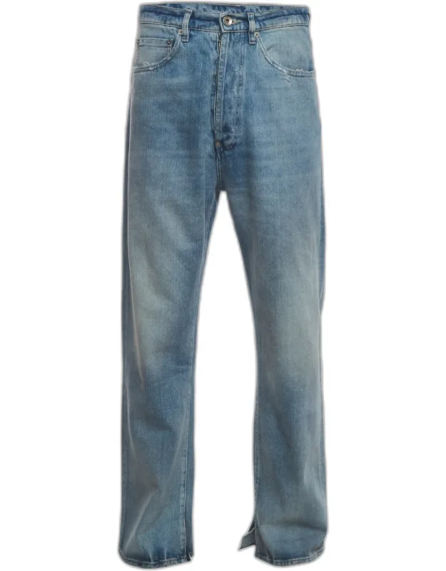 Distressed Denim Wide Leg Jeans