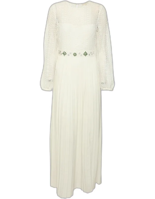 Lace Crystal Embellished Maxi Dress