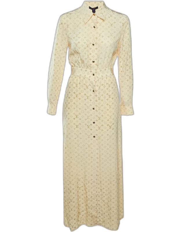 Silk Crepe Shirt Dress