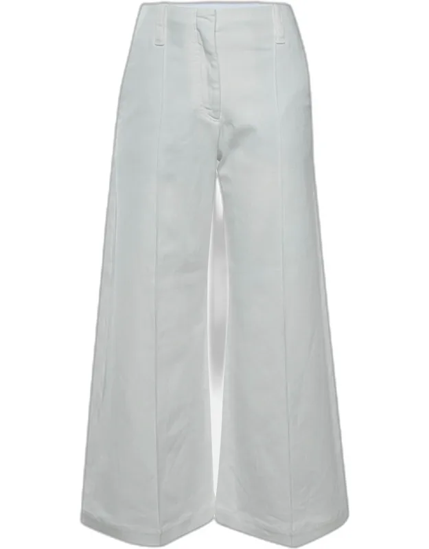 White Denim Wide Leg Pants